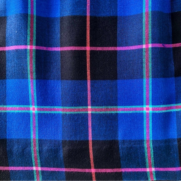 Vintage 1980s-90s That’s Me High Rise Plaid Fitted Mini Skirt Pencil Skirt - Picture 2 of 11